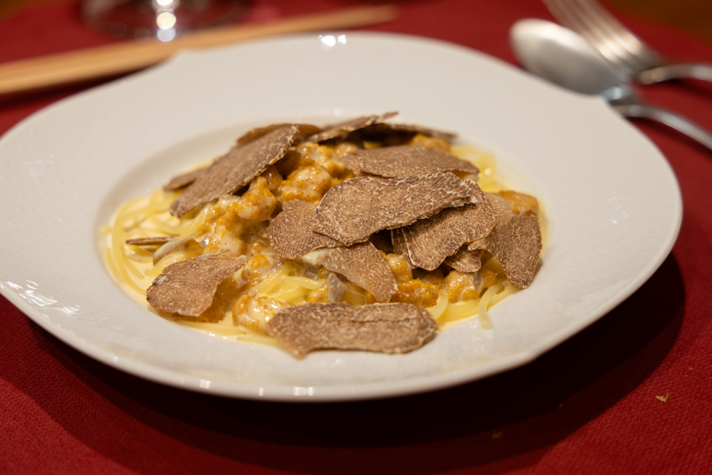 White Truffle Sea urchin Pasta