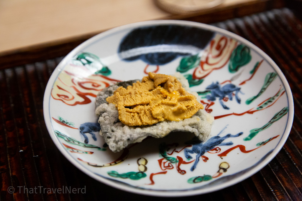 Uni, nori tempura