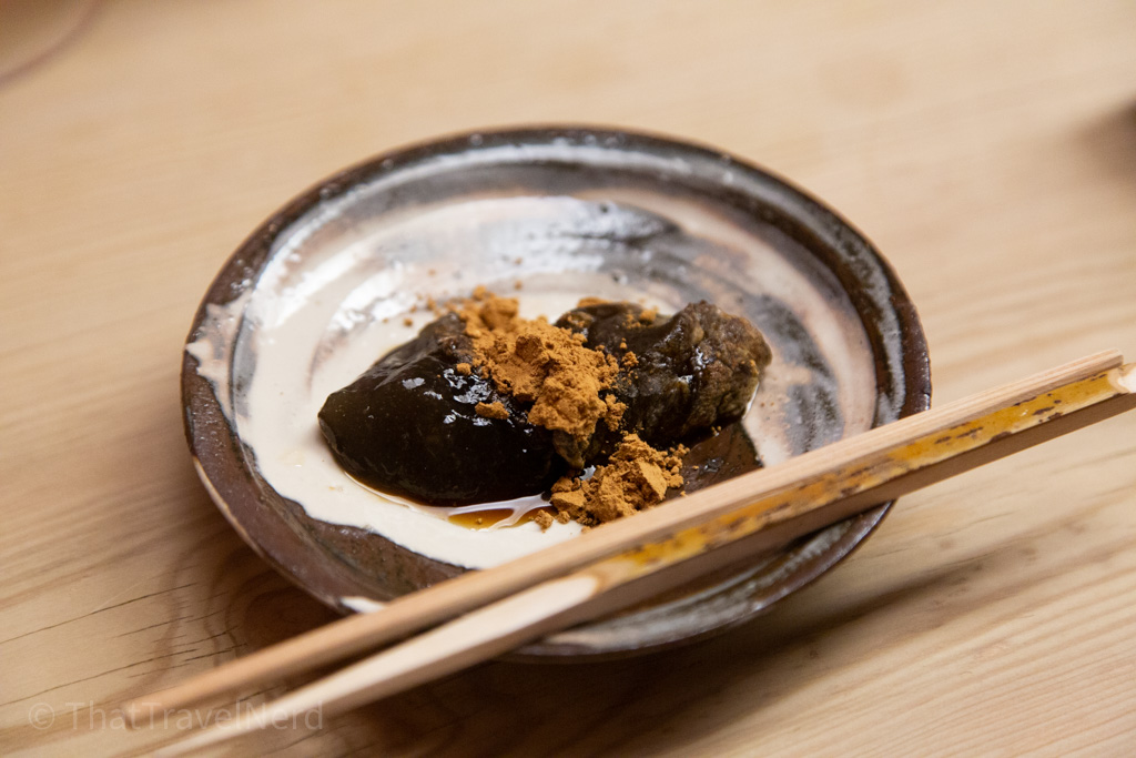 Grilled warabimochi