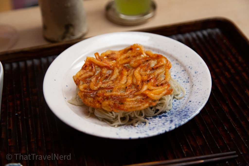 Sakura-ebi kakiage Juwari soba