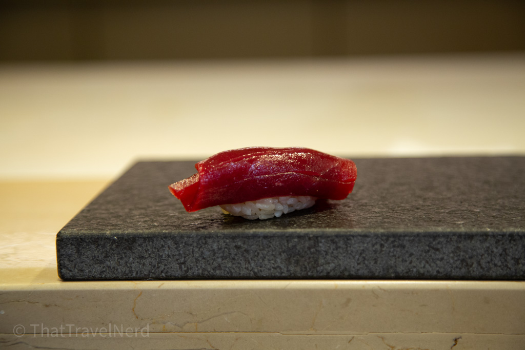 Akami zuke nigiri